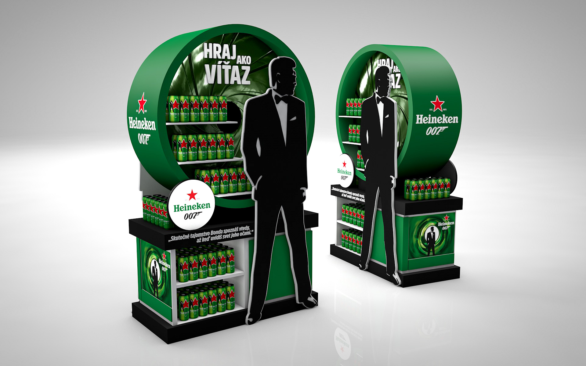 Heineken, James Bond 007 - promo stand